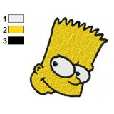 Face of Bart Simpson Embroidery Design